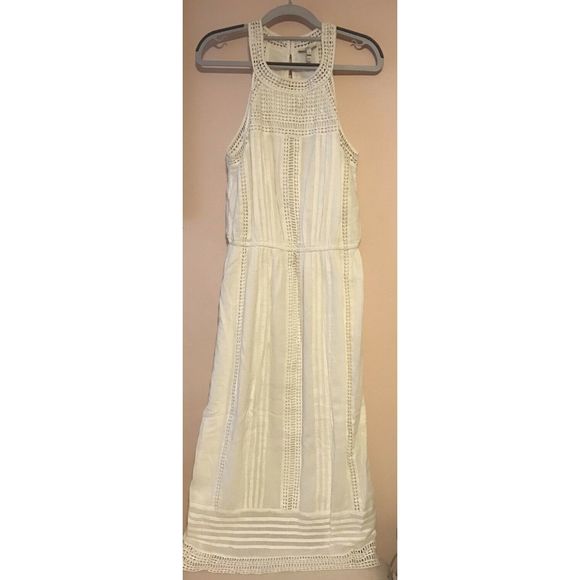 $325 JOIE DANCE EYELET DRESS XS Crochet Midi Dress - Picture 3 of 9